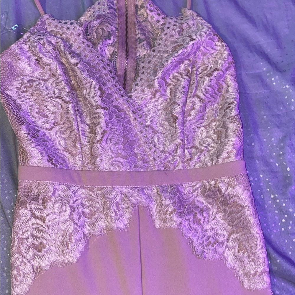 Pink lace jumpsuit